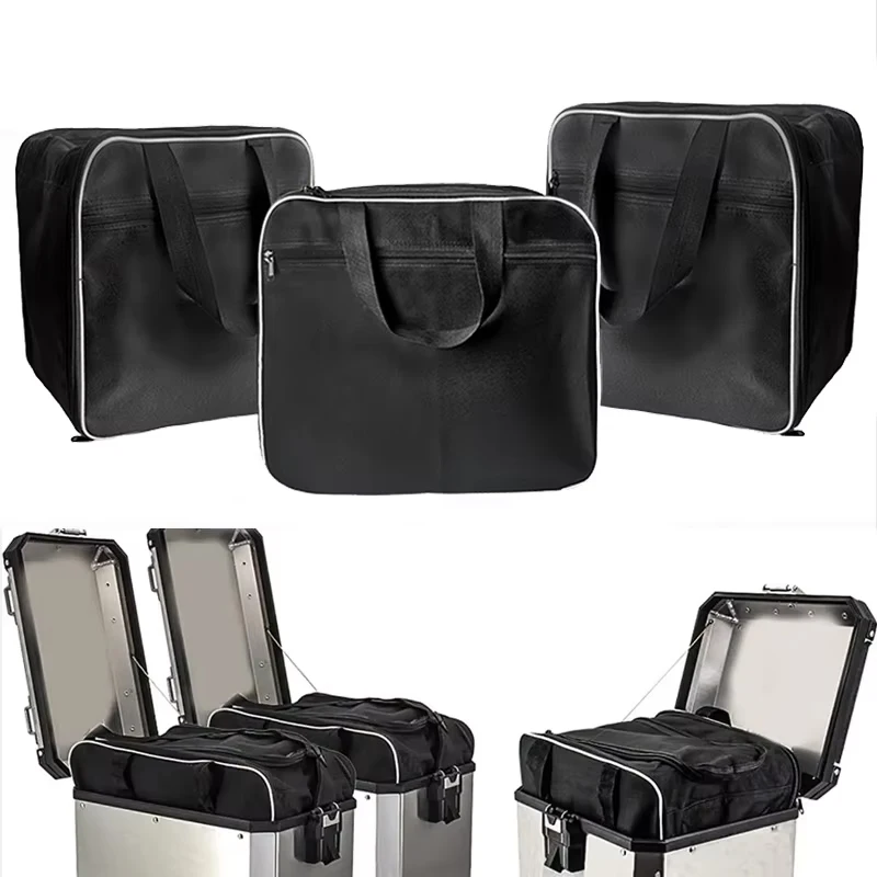 Motorrad-Gepäcktaschen für R1200GS Adv, schwarze Innentaschen, R1250, R1250GS Adv, Koffer, Tasche