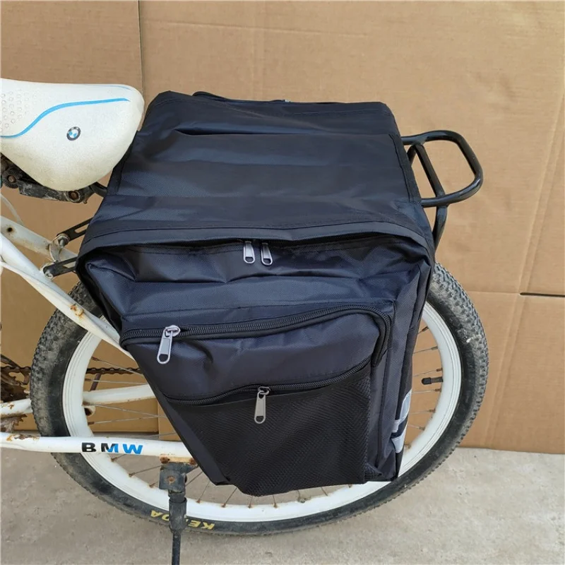 Hochkapazitäts-Doppelseitige Fahrrad-Gepäckträgertasche mit Robuster Reisetasche für Radfahren, Pendeln