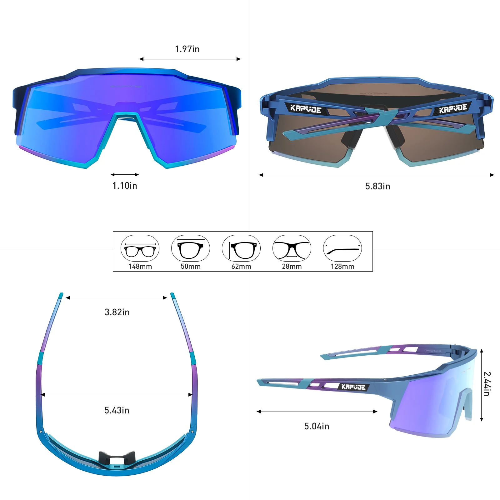 Er Radfahrer Polarisierte Fahrradbrille Rennrad MTB Outdoor Sport – Image 5