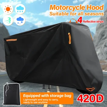 Dicke Oxford Motorrad wasserdichte Abdeckung Universal Outdoor Schutz Staub Motorrad Regenschutz Sonnenschirm