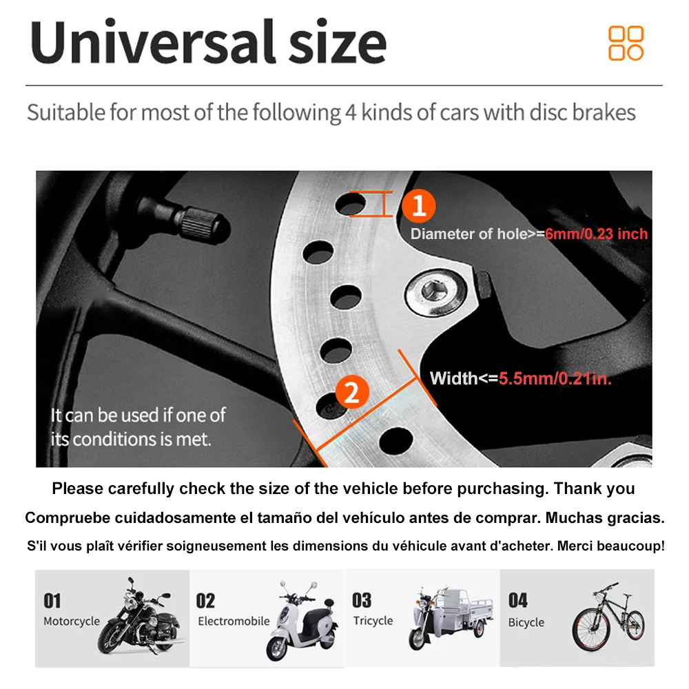 Motorrad- und Fahrrad-Alarmschloss – Immagine 6