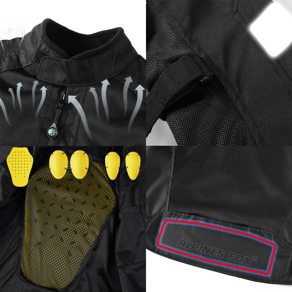 Sommer Motorradjacke Herren Motocross Jacke Motorradfahrer Jacke – Image 6