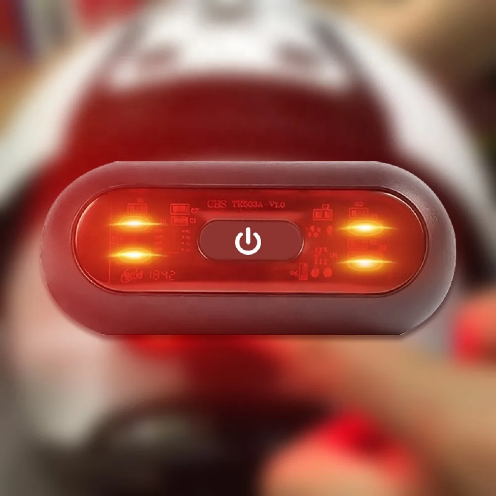 Wiederaufladbares 4-Lampen-Helm-Rücklicht für Motorrad, Fahrrad, Helm – Image 5