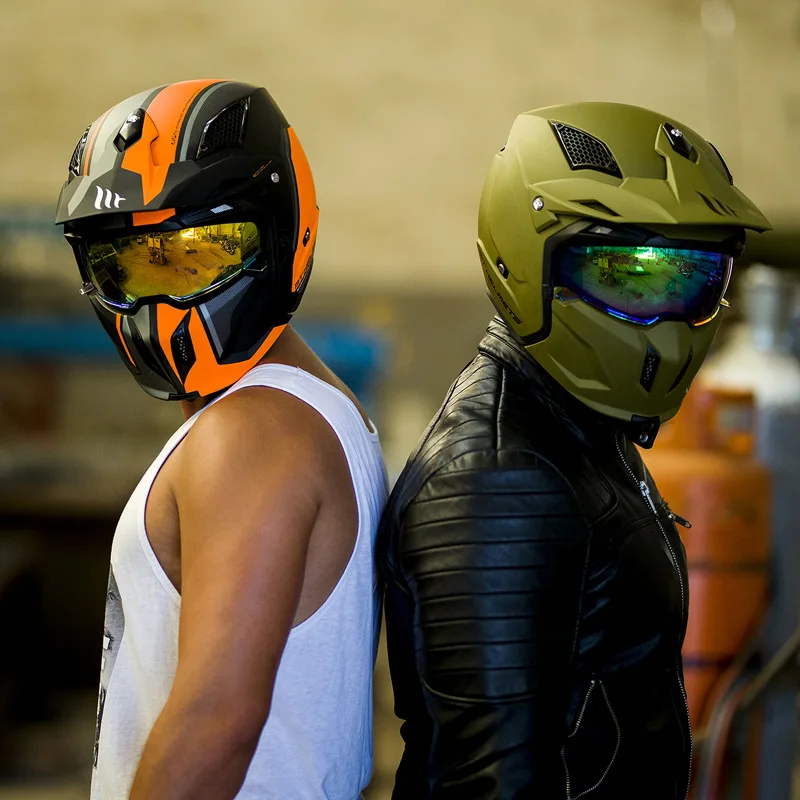 MT STREETFIGHT Motorradhelme Full Face Half Face DOT ECE-geprüft Off – Bild 6