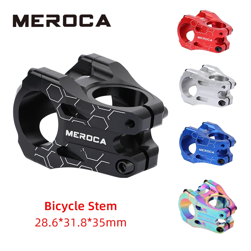 MEROCA MTB-Vorbau 31,8x35mm Hochfester Kurzer Lenkervorbau aus Aluminiumlegierung für Rennrad / Downhill-Bike