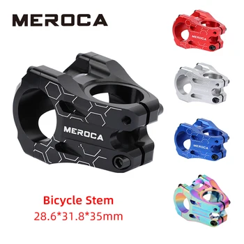 MEROCA MTB-Vorbau 31,8x35mm Hochfester Kurzer Lenkervorbau aus Aluminiumlegierung für Rennrad / Downhill-Bike