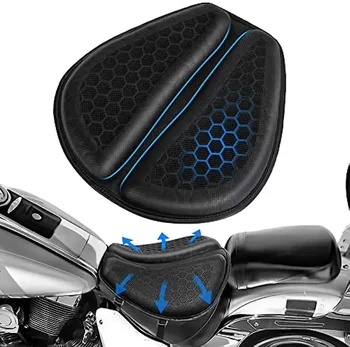 Motorrad-Sitzkissen 3D Wabenstruktur Rutschfestes Motorrad-Gel-Sitzkissen Moto Druckentlastungs-Sitzpolster