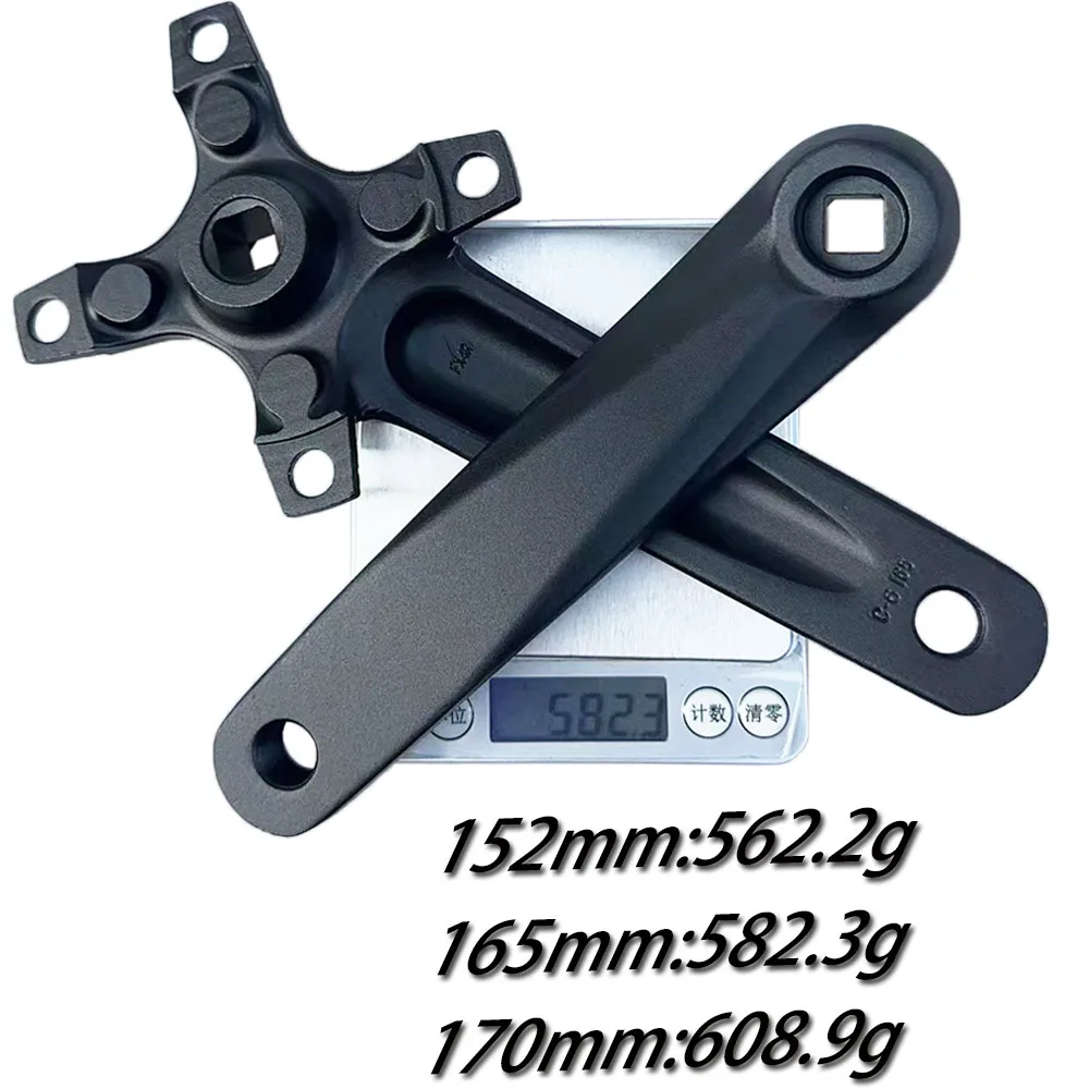 104BCD Fahrradkurbel-Kettenblatt 152/165/170mm Vierkantloch MTB – Immagine 5