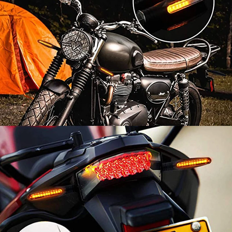 Motorrad Led Blinker Richtungs Indikatoren Blinkende Hinten Schwanz – Bild 6
