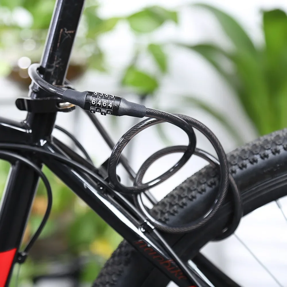 Fahrrad 4-stelliges Kombinations-Stahlkabelschloss, Diebstahlsicheres – Bild 6
