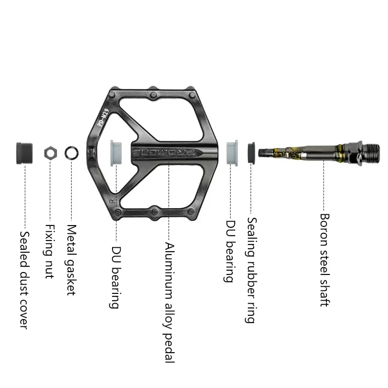 MTB Fahrrad Pedal Anti-Slip DU Lager Ultra Licht Hochfeste Pedale – Image 3