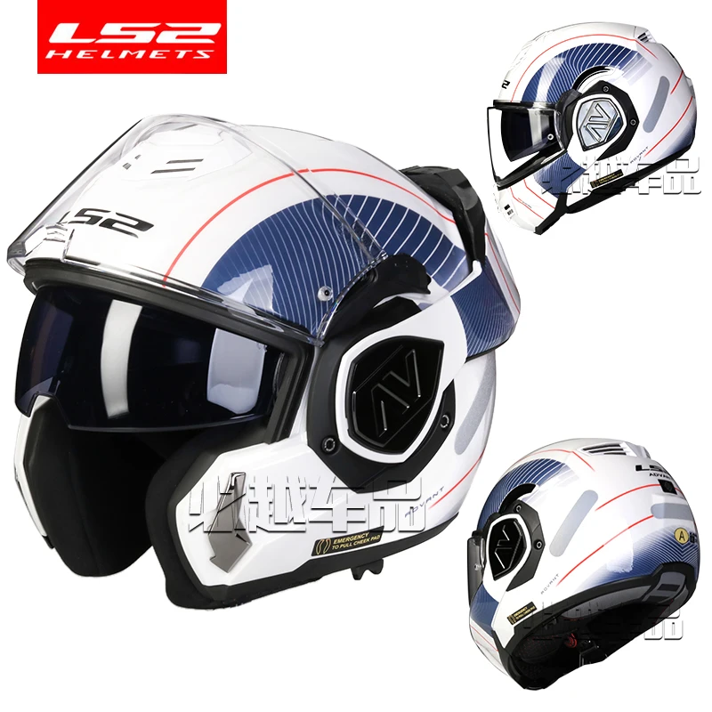 LS2 FF906 Advant Klapphelm Motorradhelm Modularhelm mit Doppelvisier – Bild 3