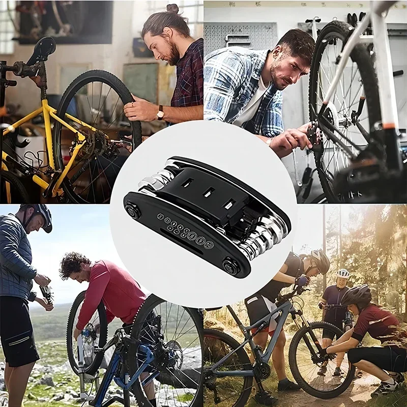 16-in-1-Fahrrad-Multitool-Set, tragbares – Immagine 5