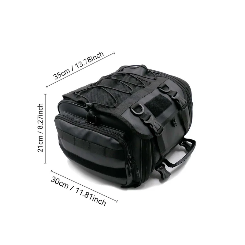 Motorrad-Reisetasche für den hinteren Teil, erweiterbare – Immagine 6