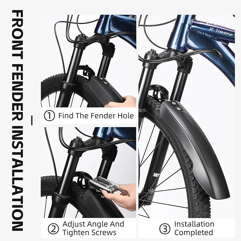 WEST RADFAHREN Fahrrad Kotflügel Splash Fender Schutz Set Mtb Fahrrad – Image 5