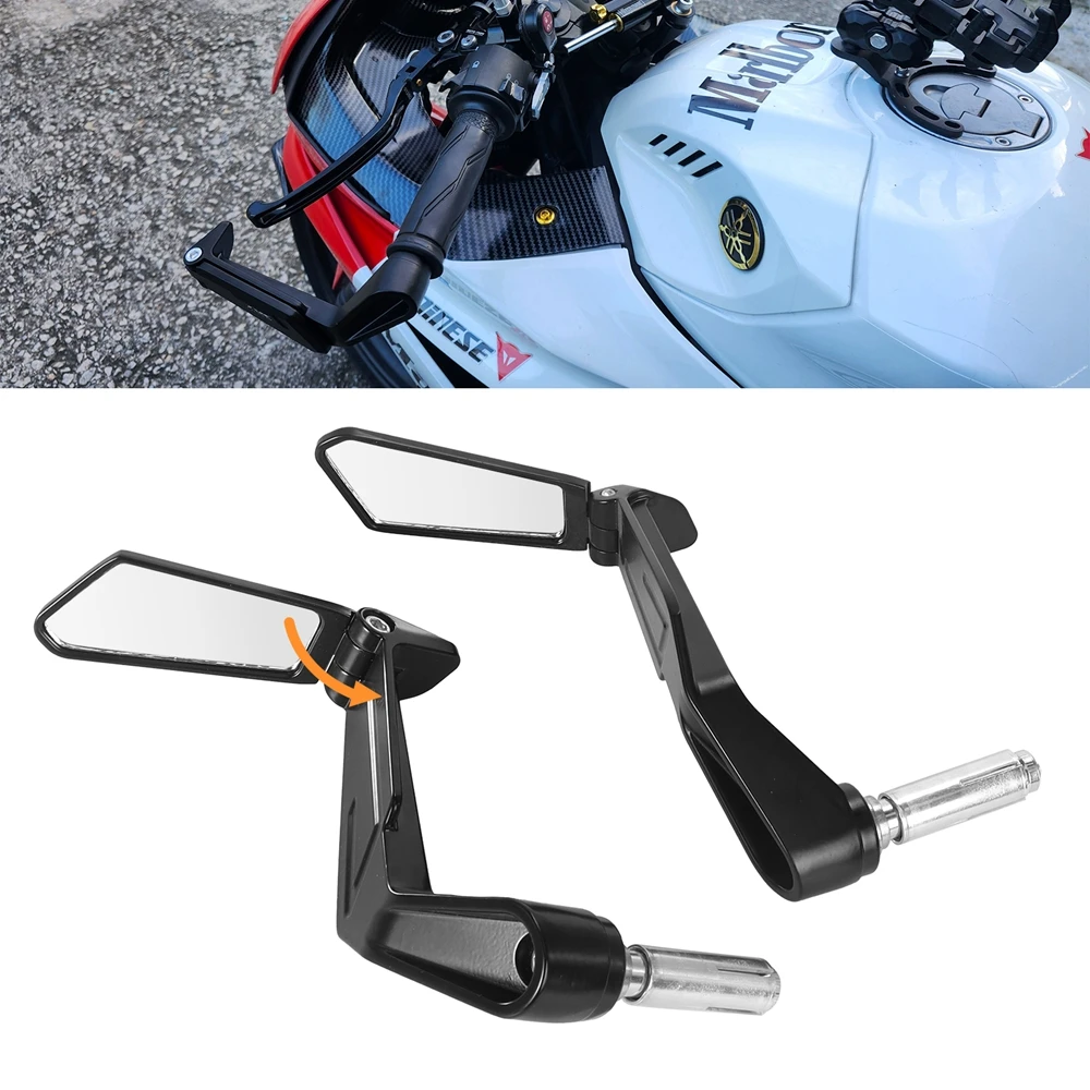1 Paar 7/8 Zoll (22 mm) Motorrad-Rückspiegel, universelle Lenkerendenspiegel für Roller, Rückspiegel-Zubehör