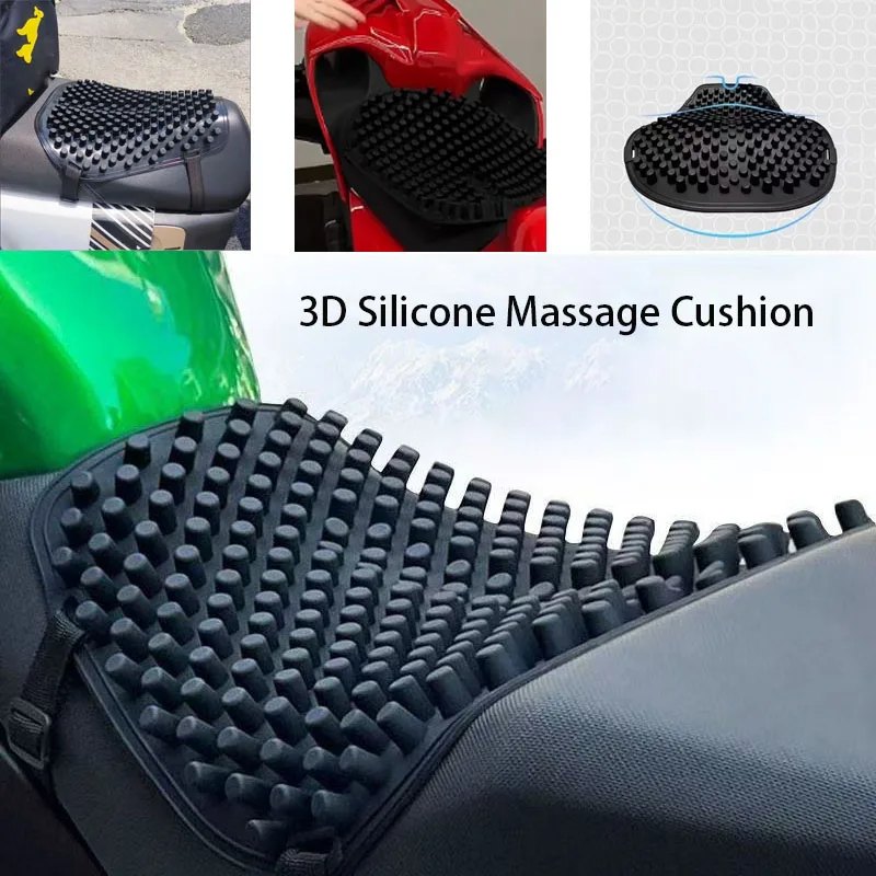 Motorrad-Sitzbezugkissen, 3D, weiches, bequemes Sitzkissen, universell für Motorrad- und Roller-Sitzbezüge