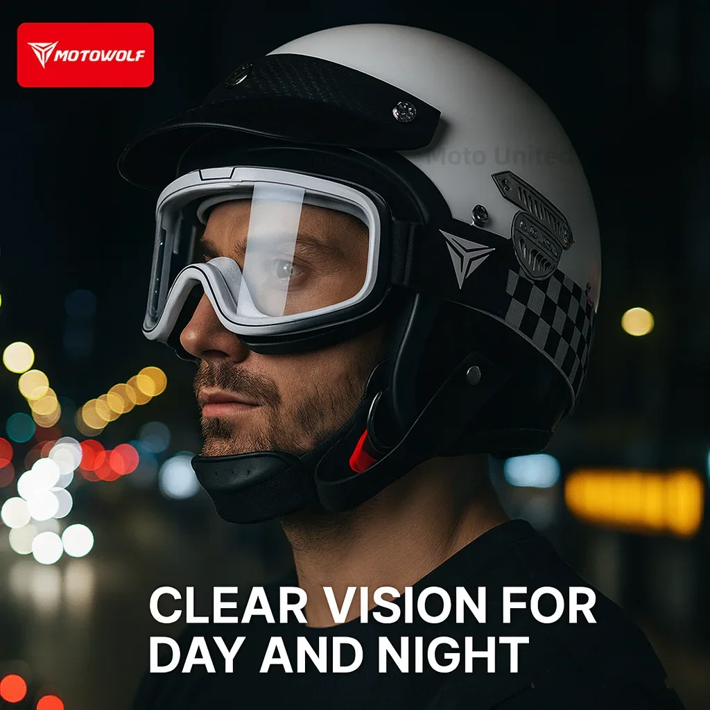 Motowolf Motocross Brille Photochrome Winddicht UV Schutz Reiten – Immagine 4
