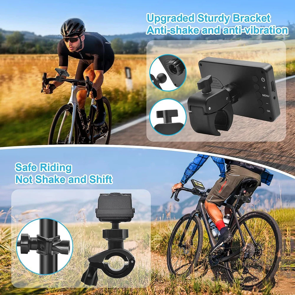 Lenker Fahrradspiegel AHD1080P Fahrradrückfahrkamera wiederaufladbar – Immagine 5