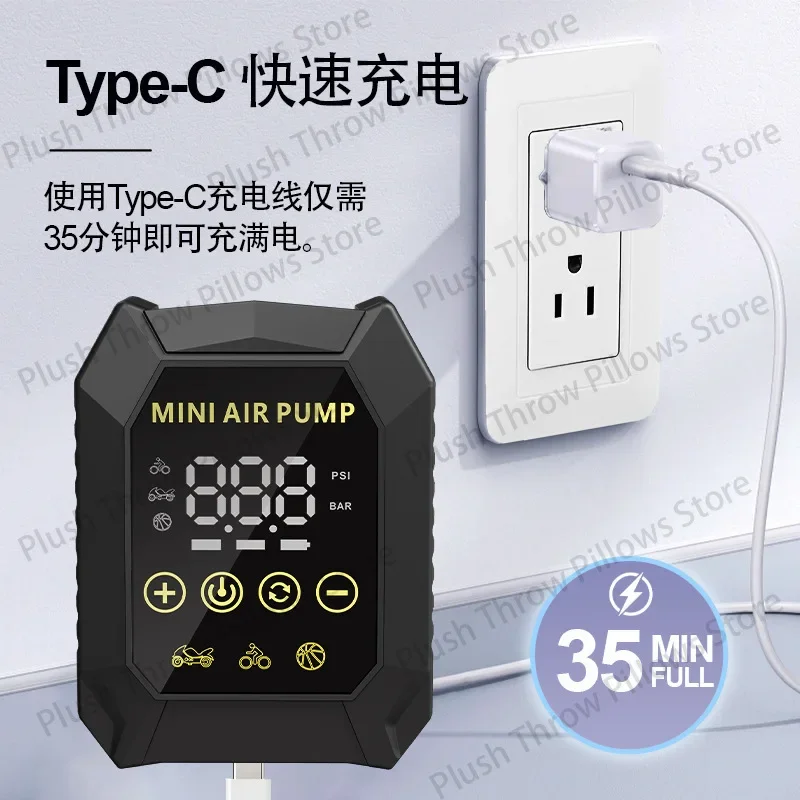 Intelligente Mini-Elektro-Luftpumpe, tragbar für Outdoor – Bild 5