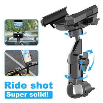 Motorrad- und Fahrrad-Handyhalterung, Lenker-Handyhalterung für Roller, Geeignet für 4,7-7 Zoll Smartphones