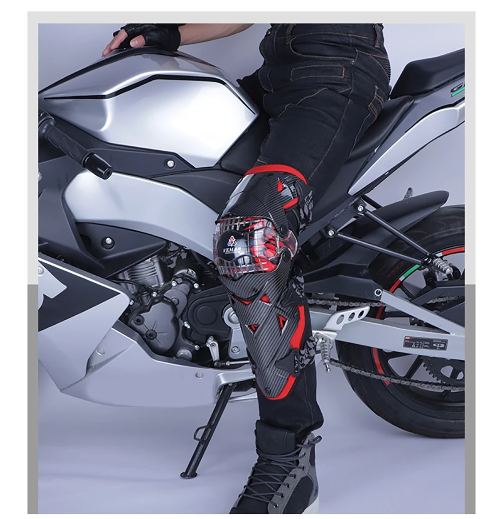 Motorrad Knie Schutz Pads Erwachsene Motorrad Set Tragen-beständig PP – Bild 6