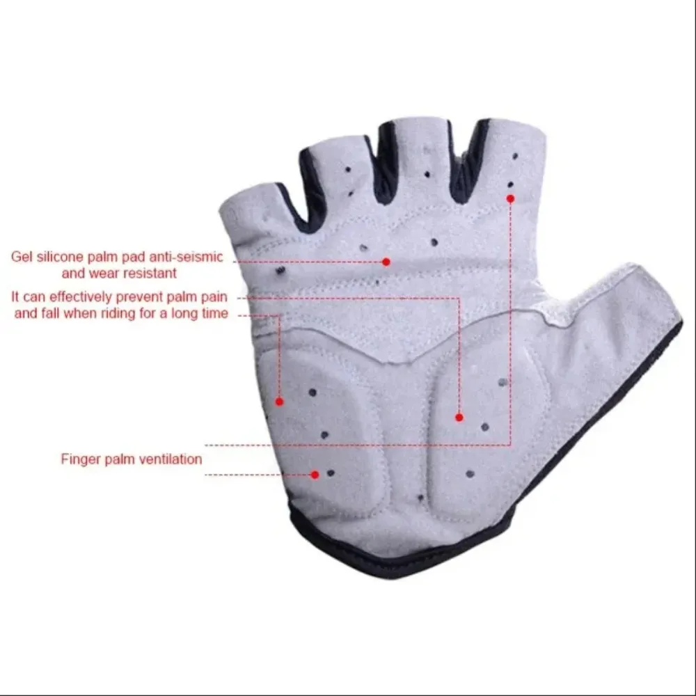 Halbfinger-Fahrradhandschuhe für Herren und Damen, rutschfest – Bild 3