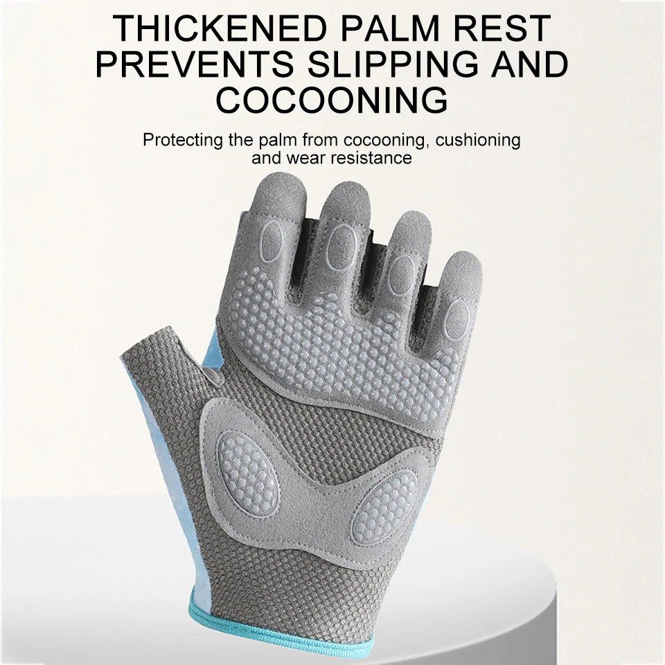 Workout-Handschuhe Halbfinger Outdoor-Radhandschuhe Atmungsaktiv – Immagine 3