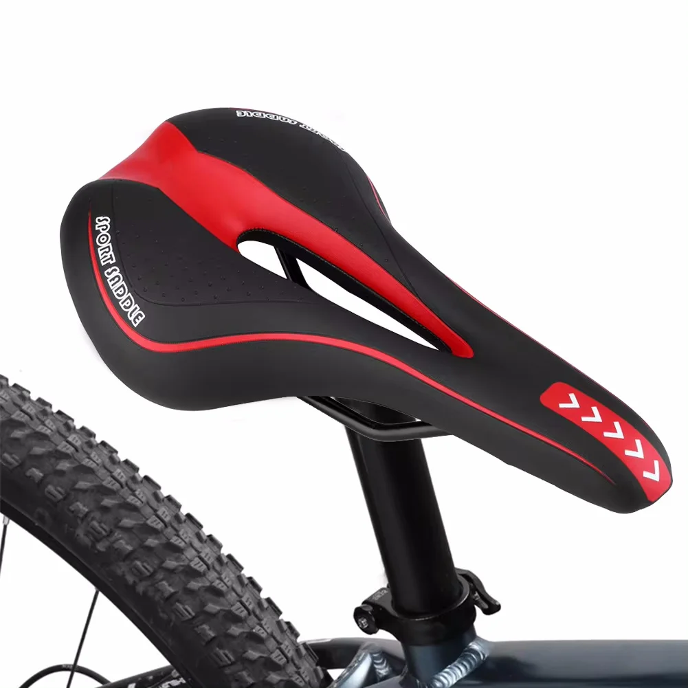 Fahrradsattel MTB Mountain Road Bike Sitz Hohlgel Bequemes – Immagine 5