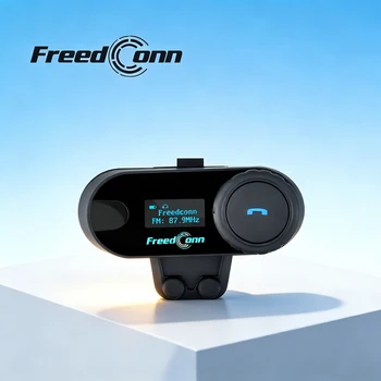 Motorradhelm-Intercom-Headset Bluetooth 6-Wege 2000M Kabelloses Motorrad-Intercom LCD-Bildschirm FM-Kopfhörer