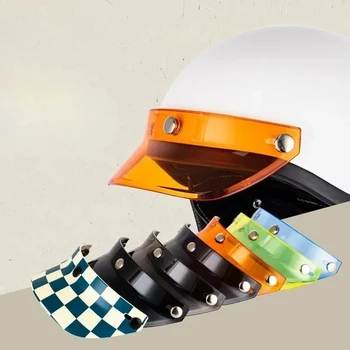 Helmvisier, universeller winddichter Klapp-Windschutz mit 3 Druckknöpfen, Motorradzubehör für offene