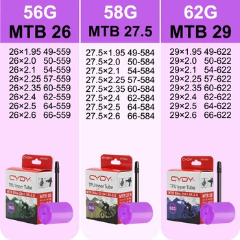CYDY MTB 29 26 27,5 Fahrrad TPU Schlauch Reifen 29x1,95 2,0 2,1 2,2 2,3 2,4 2,5 2,6 Zoll Reifen Mountainbike