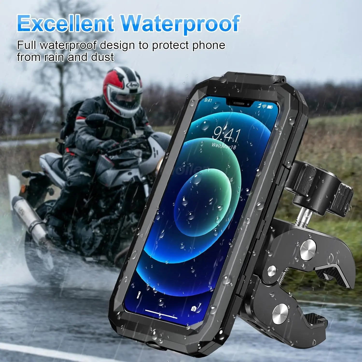 Fahrrad-Telefonhalter, wasserdicht, für Motorrad, Handyhalterung – Image 4