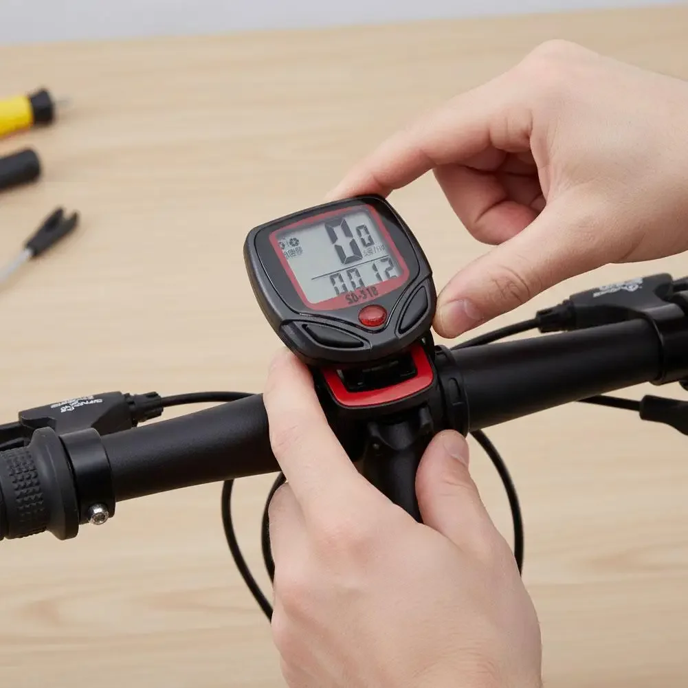 Wasserdichter Fahrradcomputer, Tachometer, Kilometerzähler, kabelloser – Immagine 3