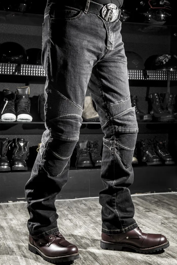 Outdoor Herren Motorrad Anti-Fall-Fahrerausrüstung Schutzausrüstung Four Seasons Riding Jeans Motorpoof Jeans