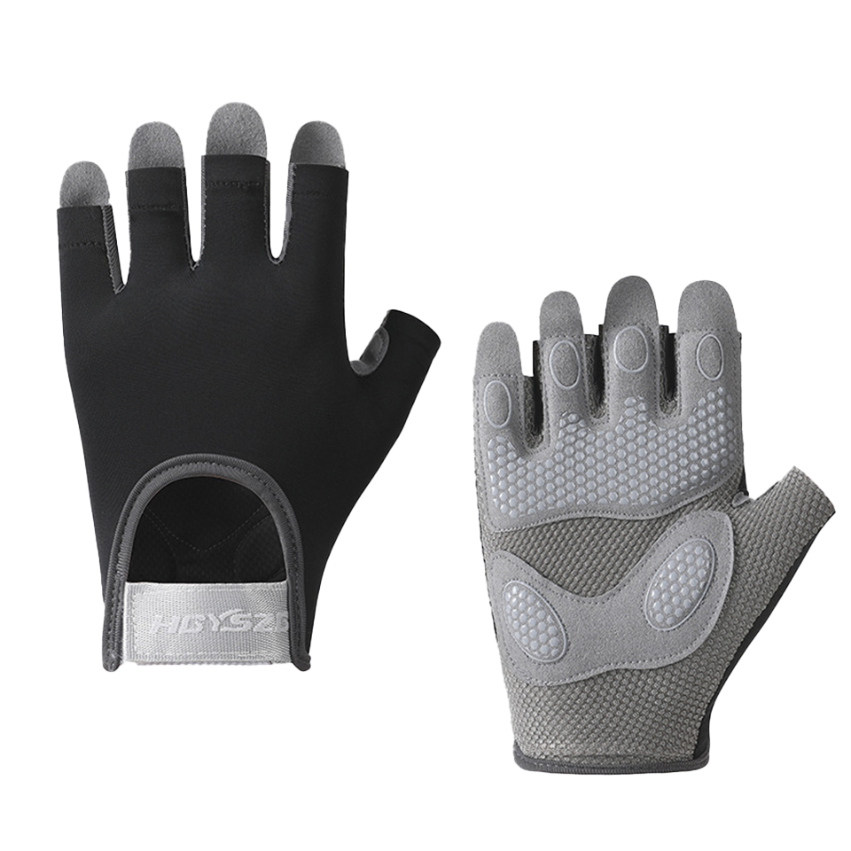 Workout-Handschuhe Halbfinger Outdoor-Radhandschuhe Atmungsaktiv Stoßdämpfend Damen Herren Rutschfeste