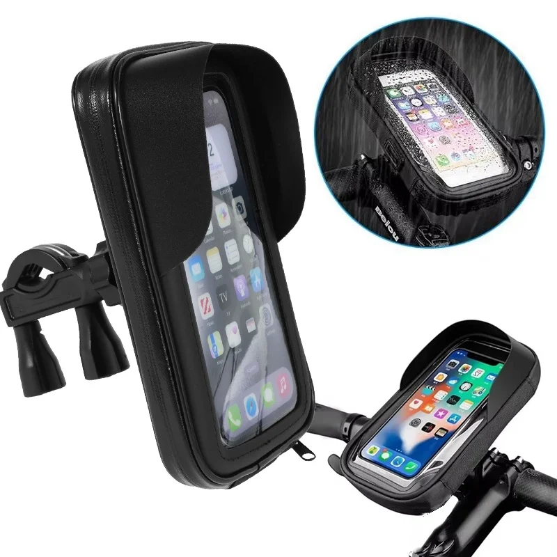 360 ° Drehbarer Fahrrad- und Motorrad-GPS-Navigationshalter, wasserdicht, multifunktionale Handyhalterung