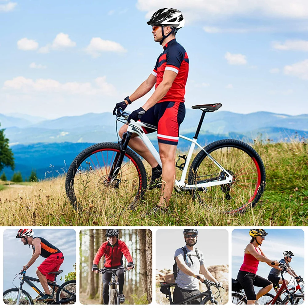 Fahrradsattel MTB Mountain Road Bike Sitz Hohlgel Bequemes – Immagine 4