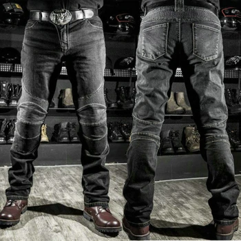 Motorrad-Jeans für Herren Outdoor Moto-Jeans mit Schutzpolstern für Knie und Hüfte Motocross-Hose Touring