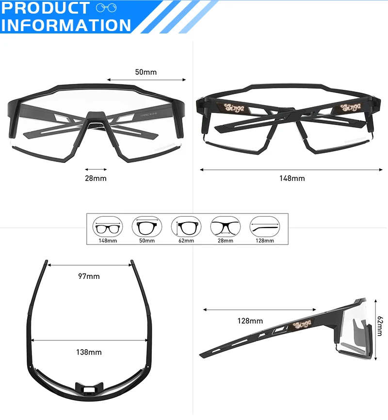Radsport-Sonnenbrille Fahrrad-Eyewear Sport-Dunkelgläser – Image 6