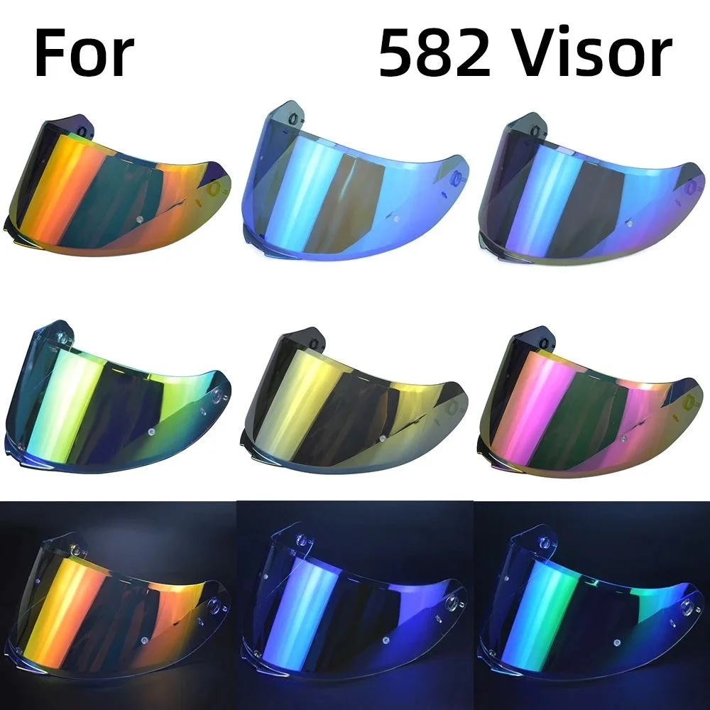 Motorradzubehör Helmvisier für 582-Motorradzubehör Teile Glas galvanisierte Linsen