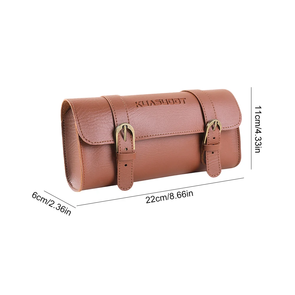 Motorrad-Satteltasche aus Leder, Fahrrad-Lenkertasche, Werkzeugtasche – Image 6