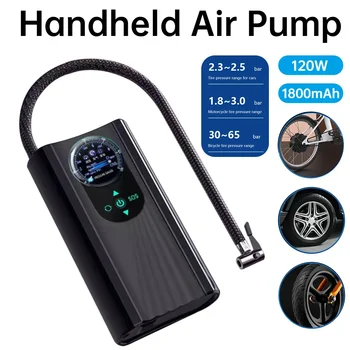 Auto-Luftkompressor, 120 W, 12 V, Mini-Luftpumpe, hochpräzise, tragbare Reifenfüller, elektrische