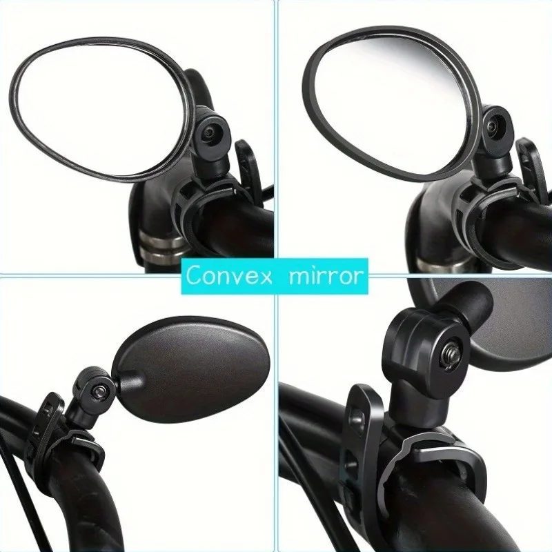 Fahrradspiegel, konvexe ovale Rückspiegel aus Acryl für Cycling360 ° – Bild 4