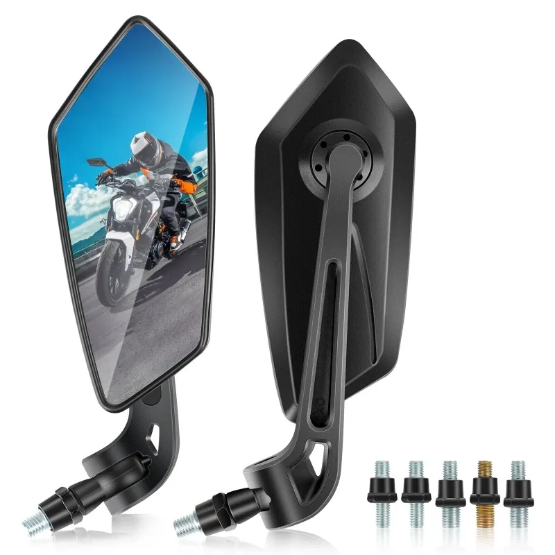 Motorrad Einstellbare Lenker Rück Motor Bike Bar End Spiegel Für Cafe Racer Roller Motocross 8/10mm Radfahren