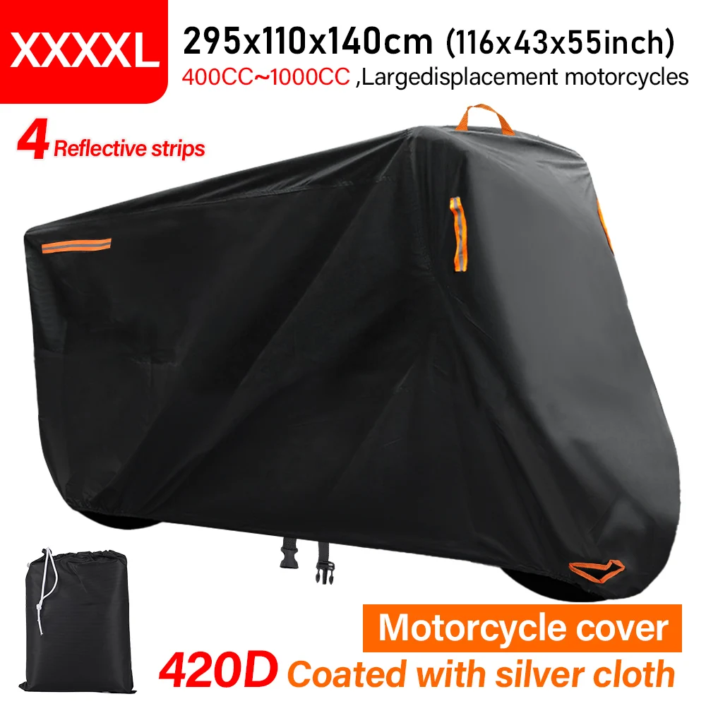 Dicke Oxford Motorrad wasserdichte Abdeckung Universal Outdoor Schutz Staub Motorrad Regenschutz Sonnenschirm