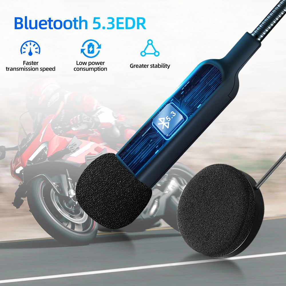 Motorradhelm Bluetooth 5.3 Headset Stereo Headset Motorrad Universal – Bild 2