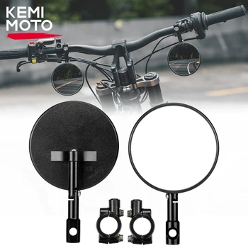 Motorrad-Rückspiegel, rund, CNC-Aluminium, 7/8 Zoll, Lenkerhalterung, universell für Motorrad, E-Bikes