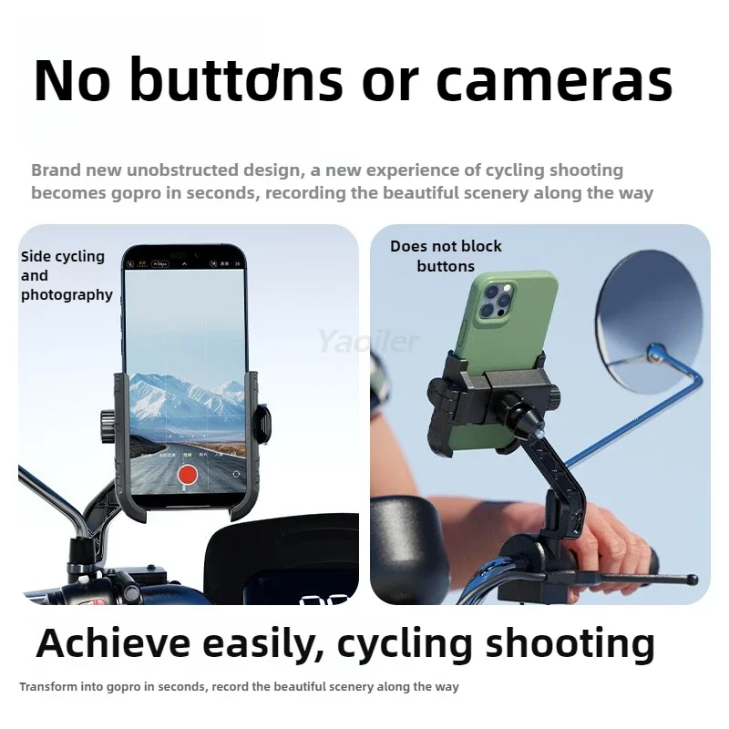 Motorrad Fahrrad Telefon Halterung Fahrrad Lenker Kinderwagen Roller – Immagine 3