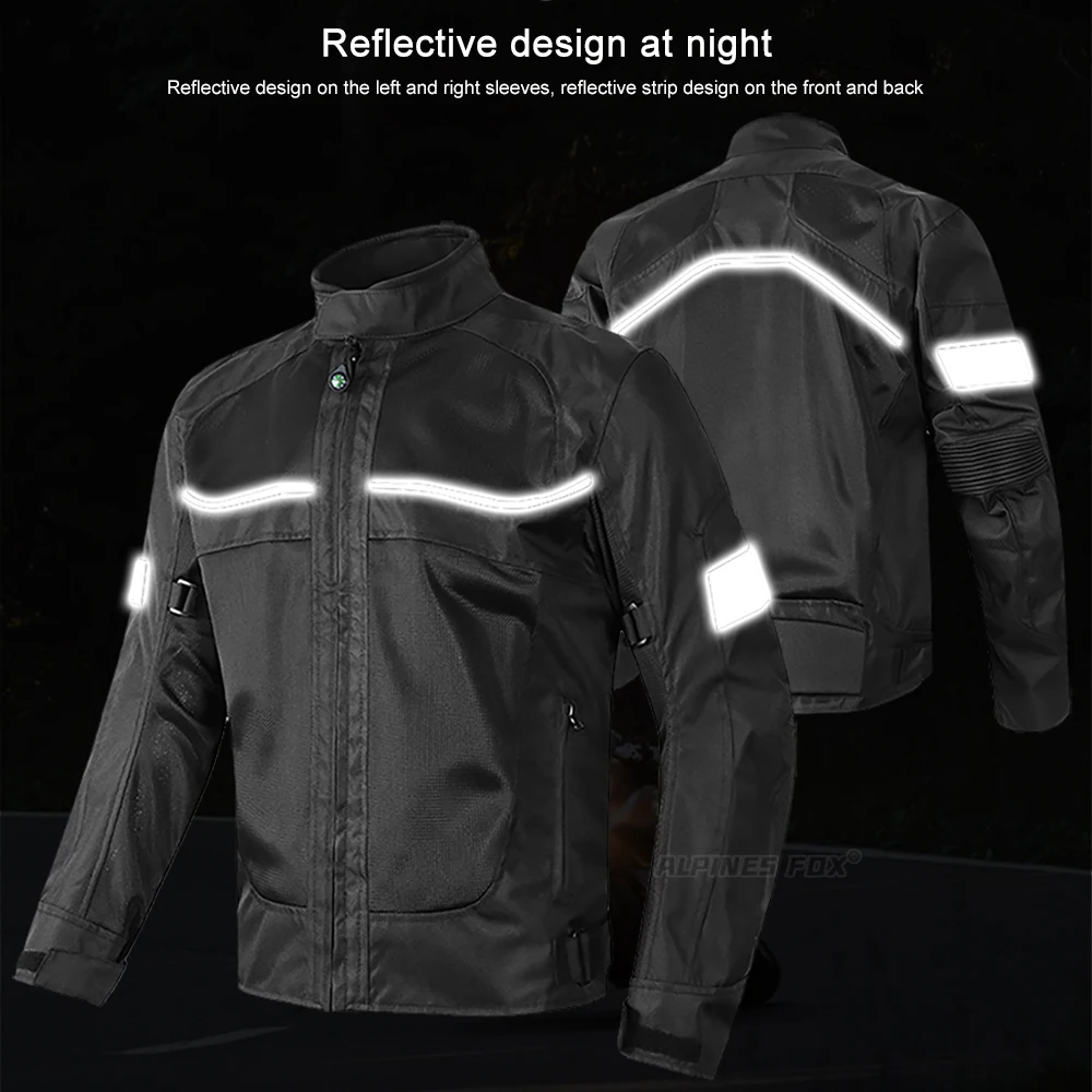 Sommer Motorradjacke Herren Motocross Jacke Motorradfahrer Jacke – Image 4